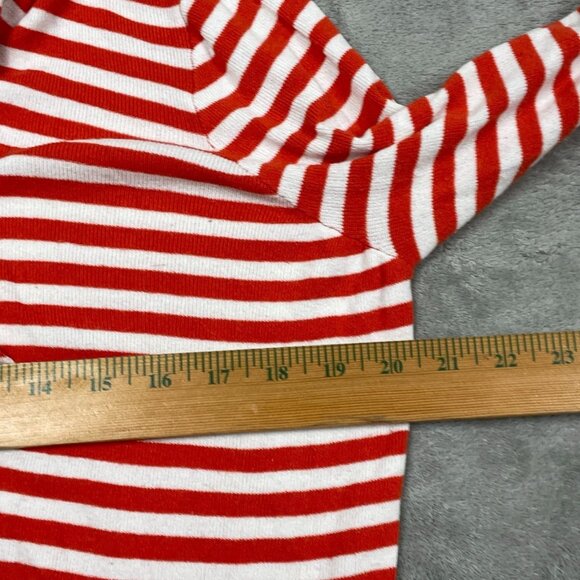 Banana Republic Red & White Stripe Lightweight Cardigan Sweater XL a0958 - Picture 4 of 6